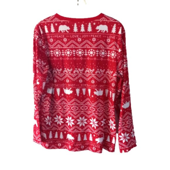 PatPat Men’s Pajama Set Size M Red Christmas 2 Piece Long Sleeve Sleepwear NEW - Picture 5 of 14